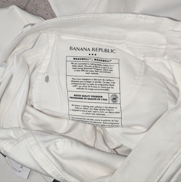 NWT Banana Republic White Wide Leg Crop Pants size 29 size 8 women's - Picture 6 of 8